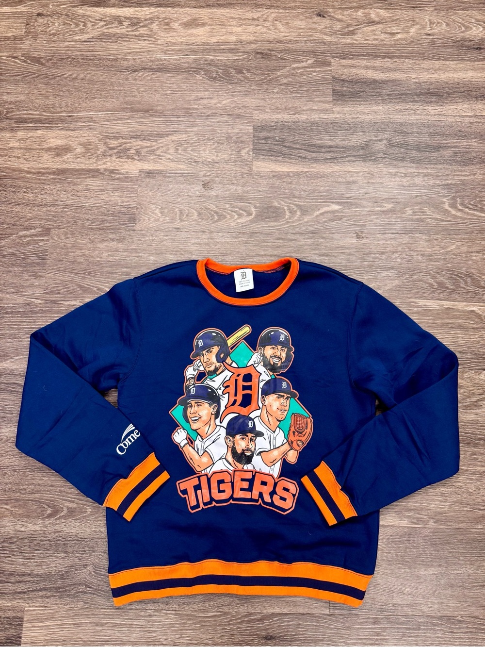 Detroit Tigers 2026 Caricature Crewneck Giveaway Sweatshirt Adult L MLB